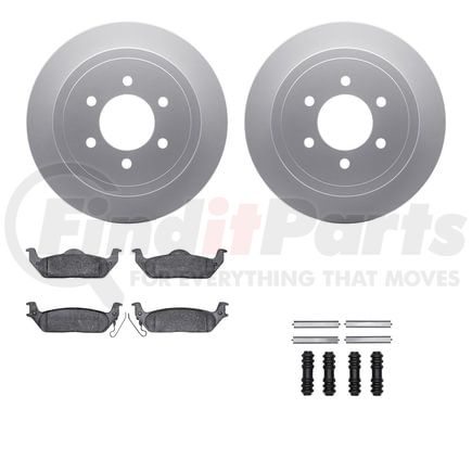 Dynamic Friction Company 4512-99171 GEOSPEC Coated Rotors with 5000 Brake Pads - Ceramic and Hardware