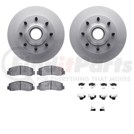 Dynamic Friction Company 4512-99199 GEOSPEC Coated Rotors with 5000 Brake Pads - Ceramic and Hardware