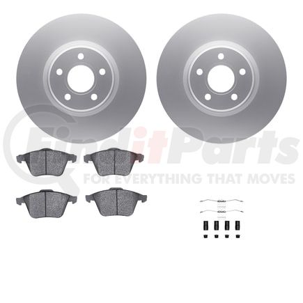 Dynamic Friction Company 4612-54019 Geospec Rotors with 5000 Euro Ceramic Brake Pads includes Hardware