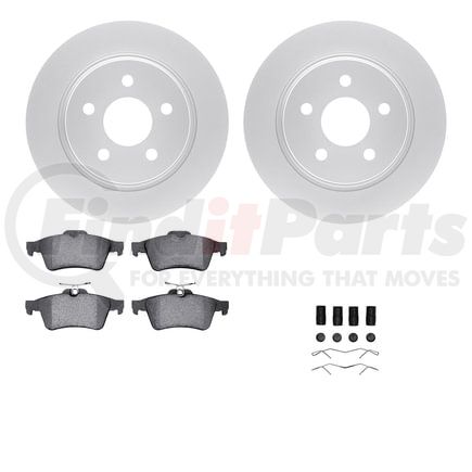 Dynamic Friction Company 4612-54022 Geospec Rotors with 5000 Euro Ceramic Brake Pads includes Hardware