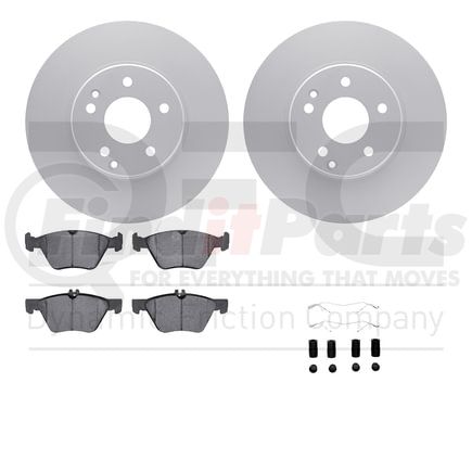 Dynamic Friction Company 4612-63032 Geospec Rotors with 5000 Euro Ceramic Brake Pads includes Hardware