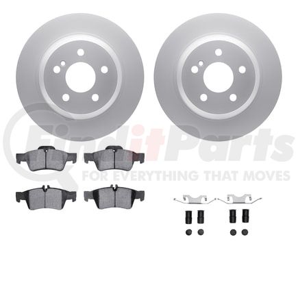 Dynamic Friction Company 4612-63042 Geospec Rotors with 5000 Euro Ceramic Brake Pads includes Hardware