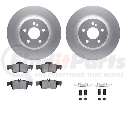Dynamic Friction Company 4612-63048 Geospec Rotors with 5000 Euro Ceramic Brake Pads includes Hardware
