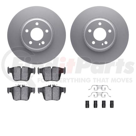 Dynamic Friction Company 4612-63084 Geospec Rotors with 5000 Euro Ceramic Brake Pads includes Hardware