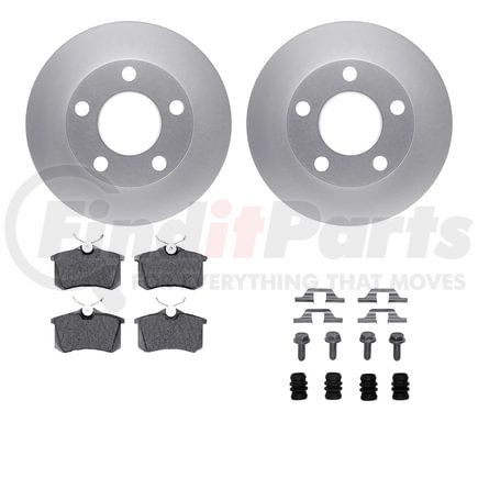 Dynamic Friction Company 4612-74005 Geospec Rotors with 5000 Euro Ceramic Brake Pads includes Hardware