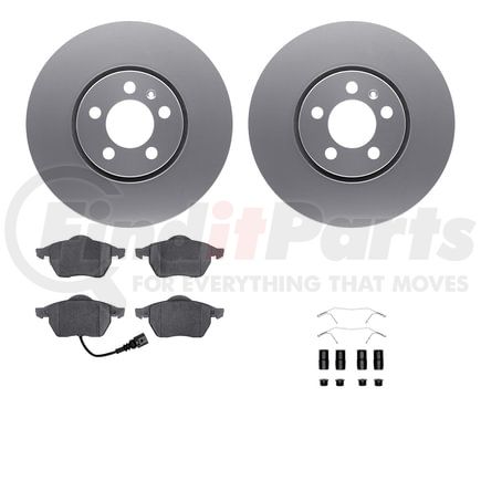Dynamic Friction Company 4612-74011 Geospec Rotors with 5000 Euro Ceramic Brake Pads includes Hardware