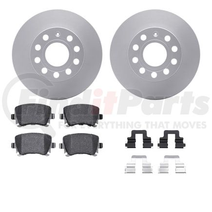 Dynamic Friction Company 4612-74016 Geospec Rotors with 5000 Euro Ceramic Brake Pads includes Hardware