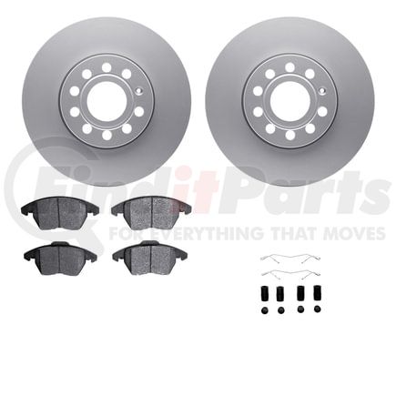 Dynamic Friction Company 4612-74017 Geospec Rotors with 5000 Euro Ceramic Brake Pads includes Hardware