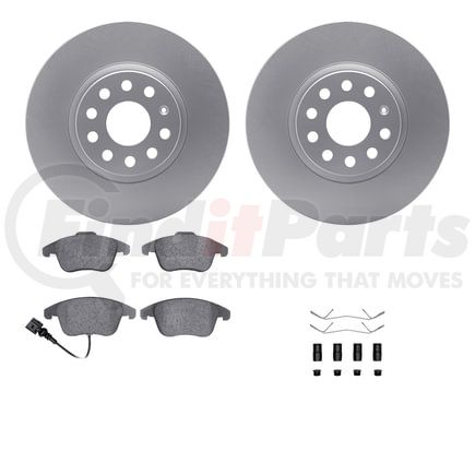 Dynamic Friction Company 4612-74036 Geospec Rotors with 5000 Euro Ceramic Brake Pads includes Hardware