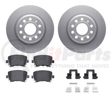 Dynamic Friction Company 4612-74037 Geospec Rotors with 5000 Euro Ceramic Brake Pads includes Hardware
