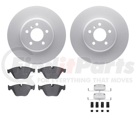 Dynamic Friction Company 4612-31058 Geospec Rotors with 5000 Euro Ceramic Brake Pads includes Hardware