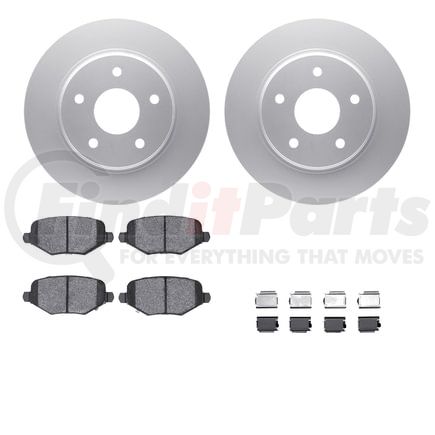 Dynamic Friction Company 4612-40002 Geospec Rotors with 5000 Euro Ceramic Brake Pads includes Hardware