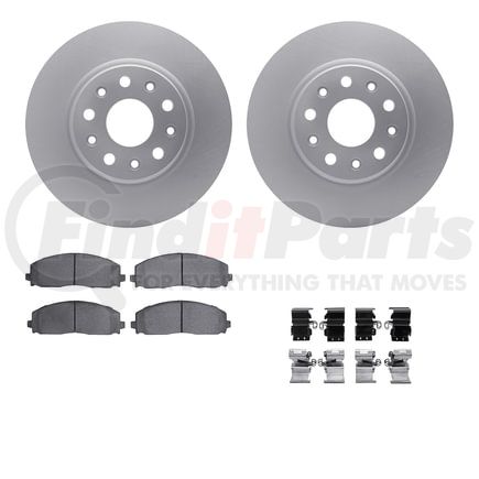 Dynamic Friction Company 4612-42014 Geospec Rotors with 5000 Euro Ceramic Brake Pads includes Hardware