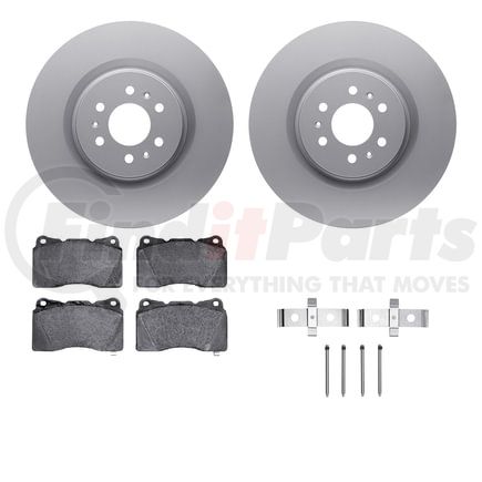 Dynamic Friction Company 4612-46000 Geospec Rotors with 5000 Euro Ceramic Brake Pads includes Hardware
