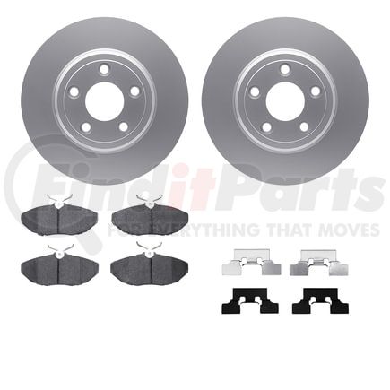 Dynamic Friction Company 4612-54005 Geospec Rotors with 5000 Euro Ceramic Brake Pads includes Hardware