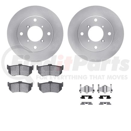 Dynamic Friction Company 6512-01020 Brake Rotor with 5000 Brake Pads and Hardware Kit