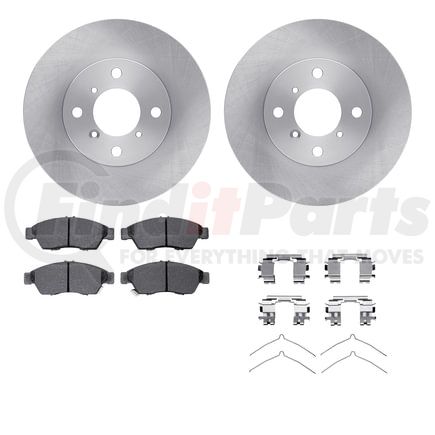 Dynamic Friction Company 6512-01032 Brake Rotor with 5000 Brake Pads and Hardware Kit