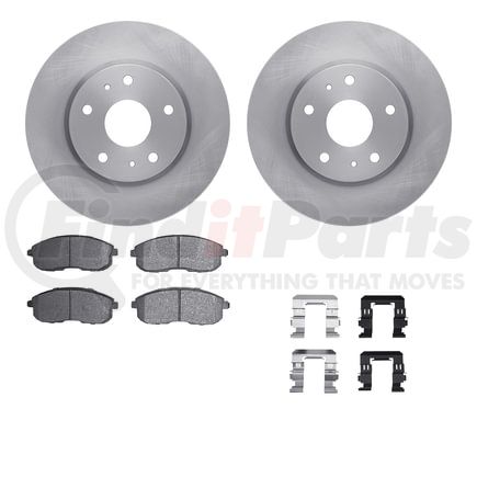 Dynamic Friction Company 6512-01035 Brake Rotor with 5000 Brake Pads and Hardware Kit