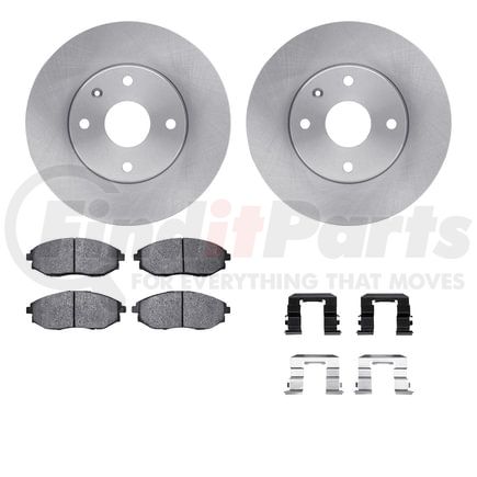 Dynamic Friction Company 6512-01047 Brake Rotor with 5000 Brake Pads and Hardware Kit