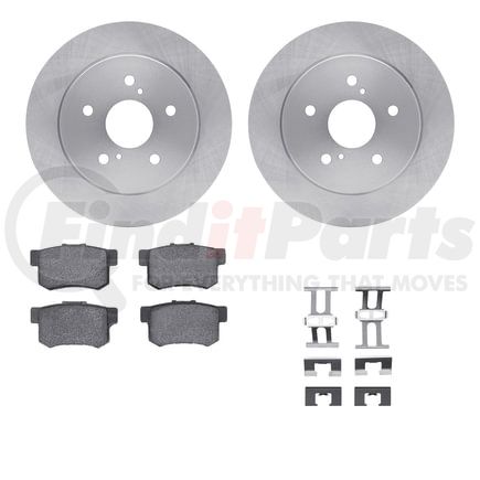 Dynamic Friction Company 6512-01041 Brake Rotor with 5000 Brake Pads and Hardware Kit