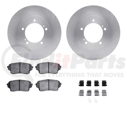 Dynamic Friction Company 6512-01068 Brake Rotor with 5000 Brake Pads and Hardware Kit