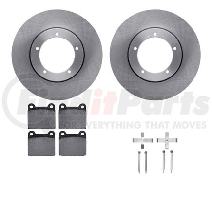 Dynamic Friction Company 6512-02010 Brake Rotor with 5000 Brake Pads and Hardware Kit