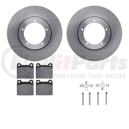 Dynamic Friction Company 6512-02028 Brake Rotor with 5000 Brake Pads and Hardware Kit