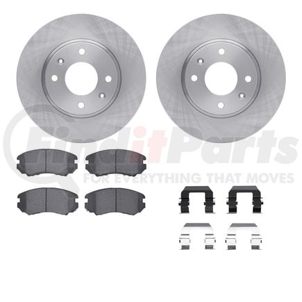 Dynamic Friction Company 6512-03096 Brake Rotor with 5000 Brake Pads and Hardware Kit