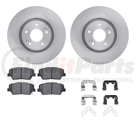 Dynamic Friction Company 6512-03121 Brake Rotor with 5000 Brake Pads and Hardware Kit