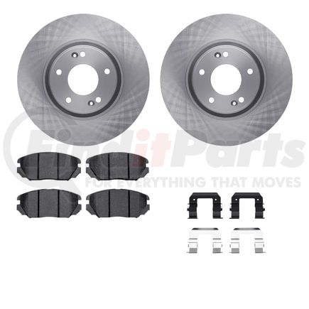 Dynamic Friction Company 6512-03213 Brake Rotor with 5000 Brake Pads and Hardware Kit