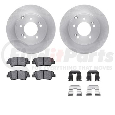 Dynamic Friction Company 6512-03261 Brake Rotor with 5000 Brake Pads and Hardware Kit