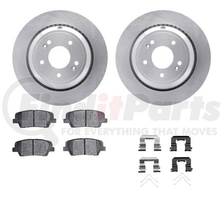 Dynamic Friction Company 6512-03309 Brake Rotor with 5000 Brake Pads and Hardware Kit
