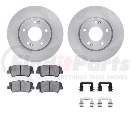 Dynamic Friction Company 6512-03339 Brake Rotor with 5000 Brake Pads and Hardware Kit