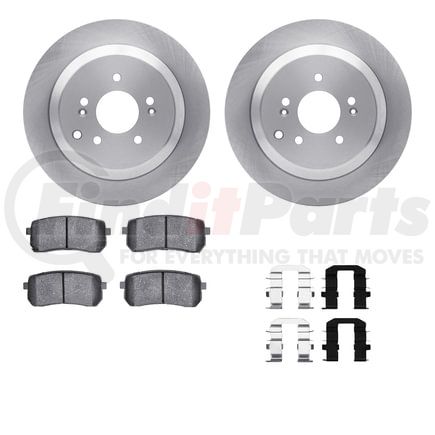 Dynamic Friction Company 6512-03390 Brake Rotor with 5000 Brake Pads and Hardware Kit