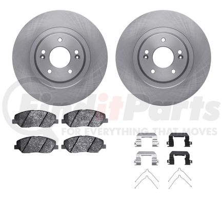 Dynamic Friction Company 6512-03416 Brake Rotor with 5000 Brake Pads and Hardware Kit