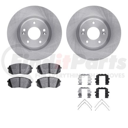 Dynamic Friction Company 6512-03427 Brake Rotor with 5000 Brake Pads and Hardware Kit