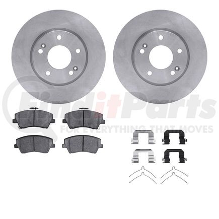 Dynamic Friction Company 6512-03432 Brake Rotor with 5000 Brake Pads and Hardware Kit