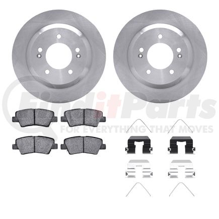 Dynamic Friction Company 6512-03451 Brake Rotor with 5000 Brake Pads and Hardware Kit