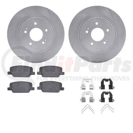 Dynamic Friction Company 6512-03456 Brake Rotor with 5000 Brake Pads and Hardware Kit