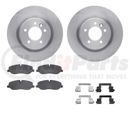 Dynamic Friction Company 6512-11078 Brake Rotor with 5000 Brake Pads and Hardware Kit