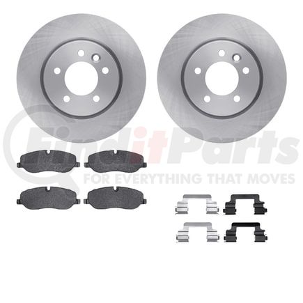 Dynamic Friction Company 6512-11096 Brake Rotor with 5000 Brake Pads and Hardware Kit