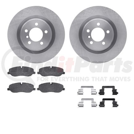 Dynamic Friction Company 6512-11105 Brake Rotor with 5000 Brake Pads and Hardware Kit