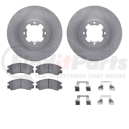 Dynamic Friction Company 6512-13042 Brake Rotor with 5000 Brake Pads and Hardware Kit