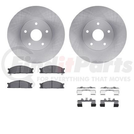 Dynamic Friction Company 6512-13052 Brake Rotor with 5000 Brake Pads and Hardware Kit