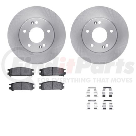 Dynamic Friction Company 6512-13099 Brake Rotor with 5000 Brake Pads and Hardware Kit