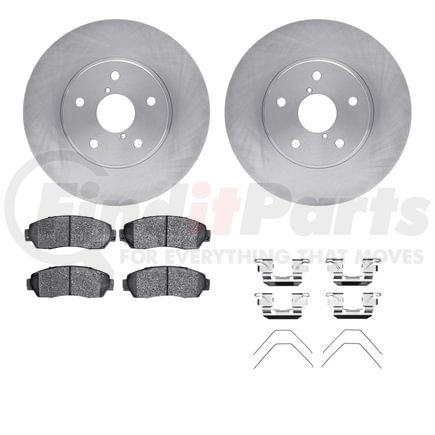 Dynamic Friction Company 6512-13176 Brake Rotor with 5000 Brake Pads and Hardware Kit