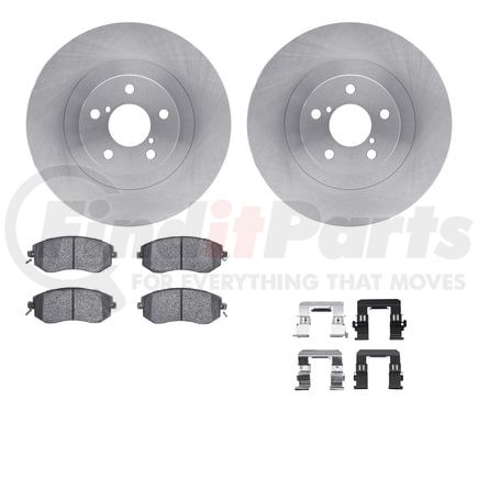 Dynamic Friction Company 6512-13200 Brake Rotor with 5000 Brake Pads and Hardware Kit