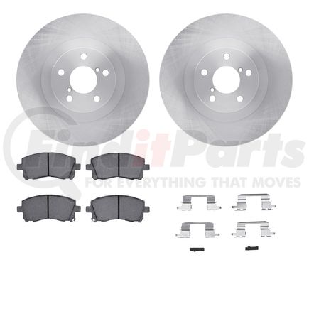 Dynamic Friction Company 6512-13186 Brake Rotor with 5000 Brake Pads and Hardware Kit