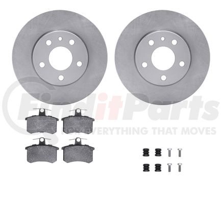 Dynamic Friction Company 6512-16027 Brake Rotor with 5000 Brake Pads and Hardware Kit