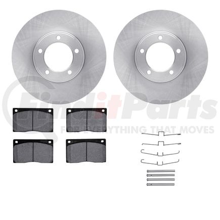 Dynamic Friction Company 6512-20034 Brake Rotor with 5000 Brake Pads and Hardware Kit